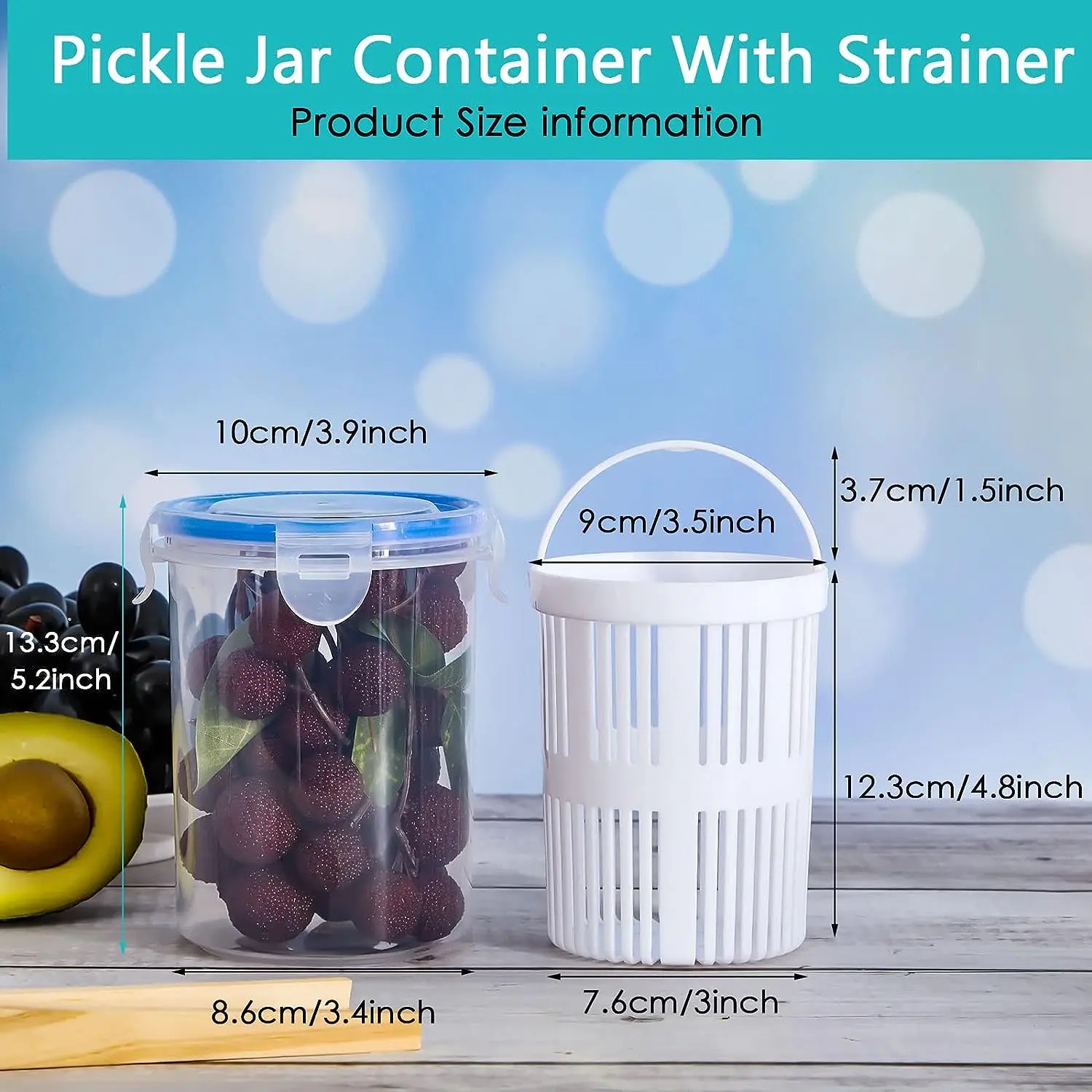 STRAINER PICKLE JAR